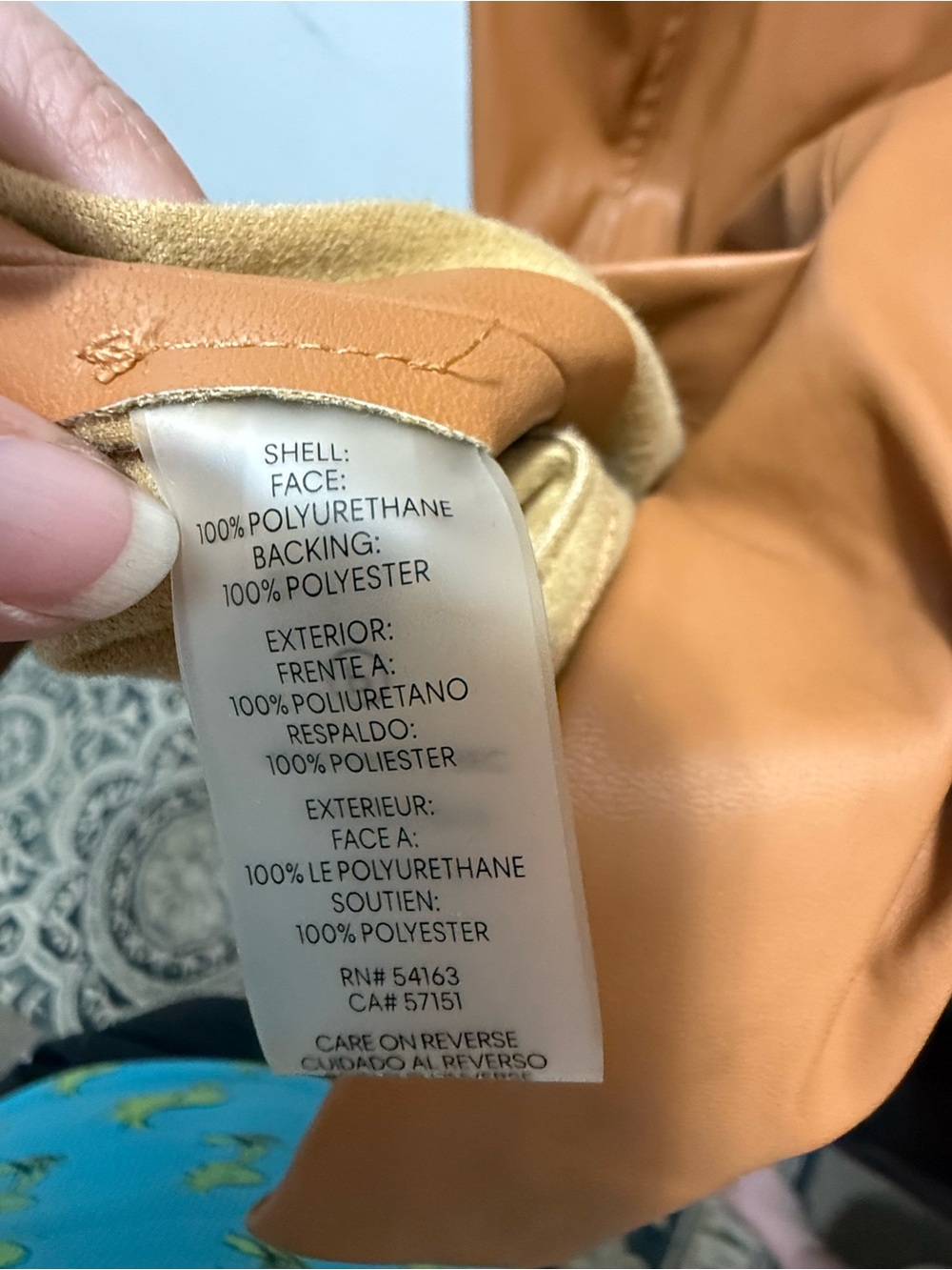 Calvin Klein Camel Faux Leather Dress - Picture 5 of 6